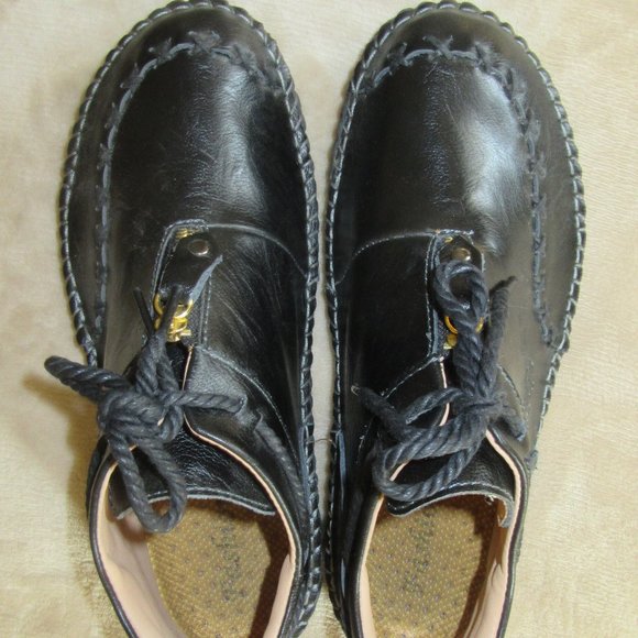 NWOT Men\'s Black Leather Hand-stitched Comfort Ankle Boots Size 9 main image 5